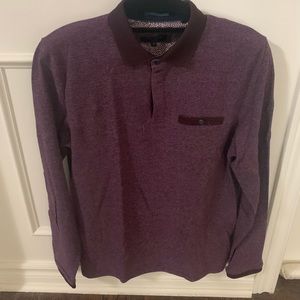 NWOT Ted Baker Long-Sleeve Polo